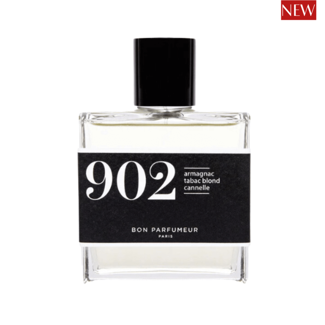 Bon Parfumeur kvepalai skaidrioje talpoje su juoda etikete ir juodu kamšteliu